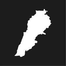 Lebanon country outline Vinyl Decal Laptop Car Window Sticker