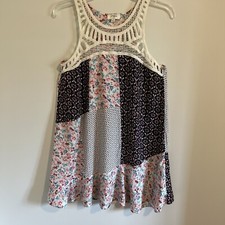 UMGEE USA Dress BOHO Floral Flowy Lacy Dress Multicolor Size Small