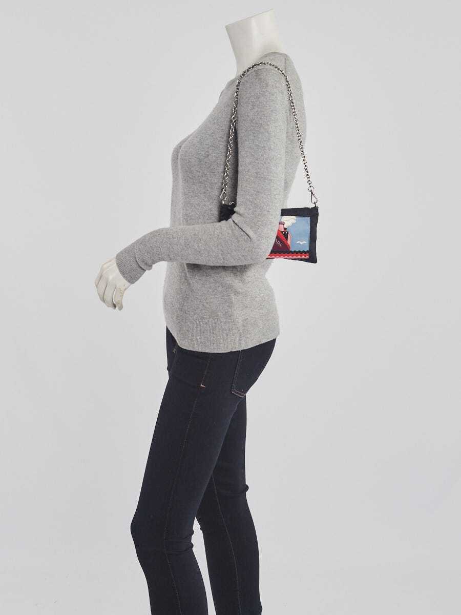 クラッチバッグ PRADA LIGHT BLUE NYLON CLUTCH プラダ クラッチバッグ