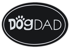 Oval Shaped Pet Magnets: DOG DAD Dogs  Cars, Trucks, Refrigerators