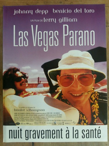 Locandina Las Vegas Paura e Delirio Terry Gilliam Johnny Depp B Del Toro  40x60cm | eBay