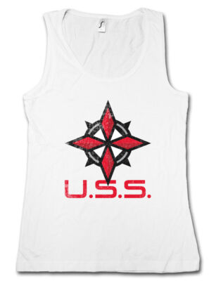 UMBRELLA SECURITY SERVICE LOGO DAMEN TANK TOP Resident Corporation Corp Evil
