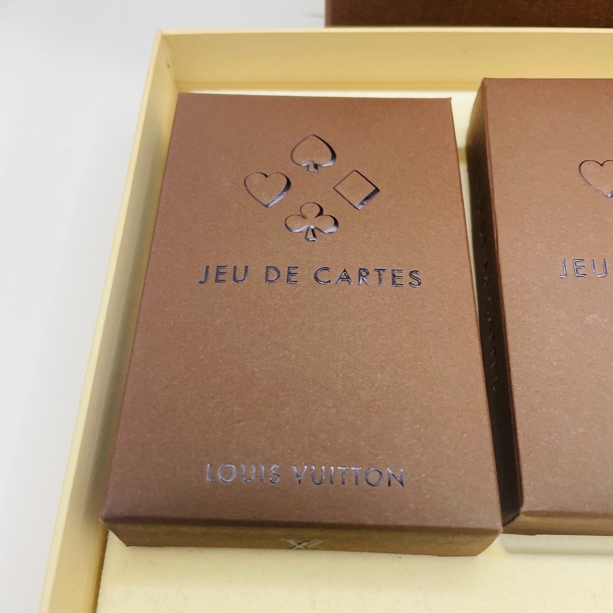 LOUIS VUITTON Playing Cards Trump 3 Decks Original Box Red