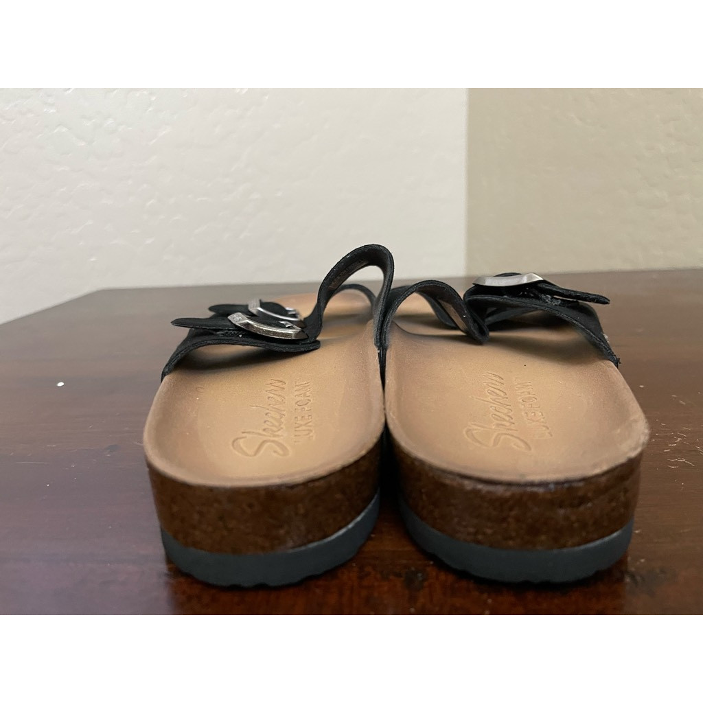 Skechers Womens Granola Slides Sandals Black Buckle L… Gem