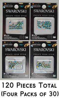 Swarovski Crystals - 4mm Xirius Hotfix - Peridot Shimmer - 120pc (4 Packs of 30)