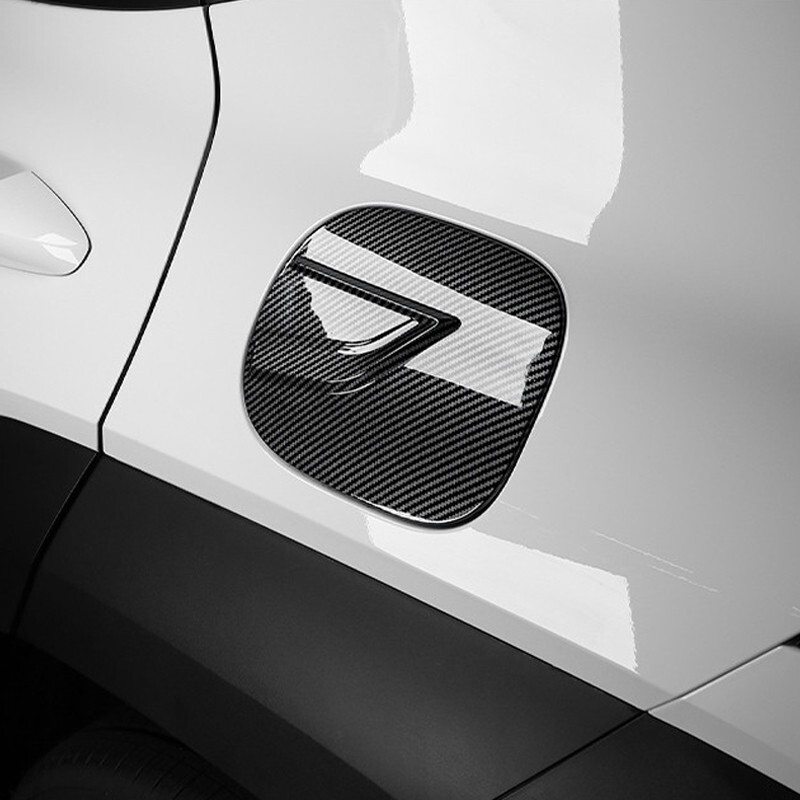 1X ABS Carbon Pattern Fuel Tank Cap Cover Trim Caps For Hyundai Kona 2024