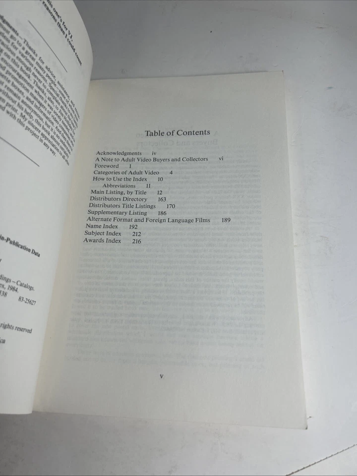 1984 ADULT VIDEO INDEX '84 by Keith L. Justice, Softcover, McFarland, RARE - VGC - Image 4 of 4