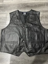 NEW NRA AUTHENTIC GEAR Concealed Carry Vest VIRGINIAN CCW Leather Brown L Black