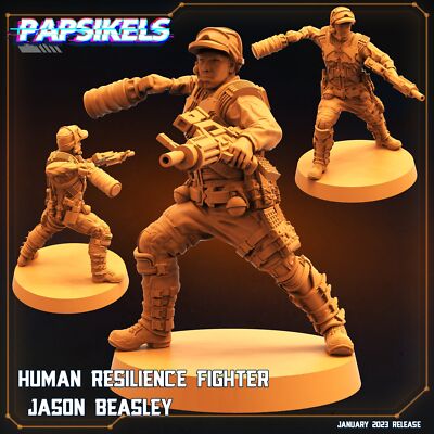 Human Resilience Fighter - Jason Beasley | DnD Miniatures | Tabletop Gaming |