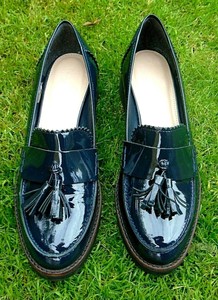 carvela patent moccasin