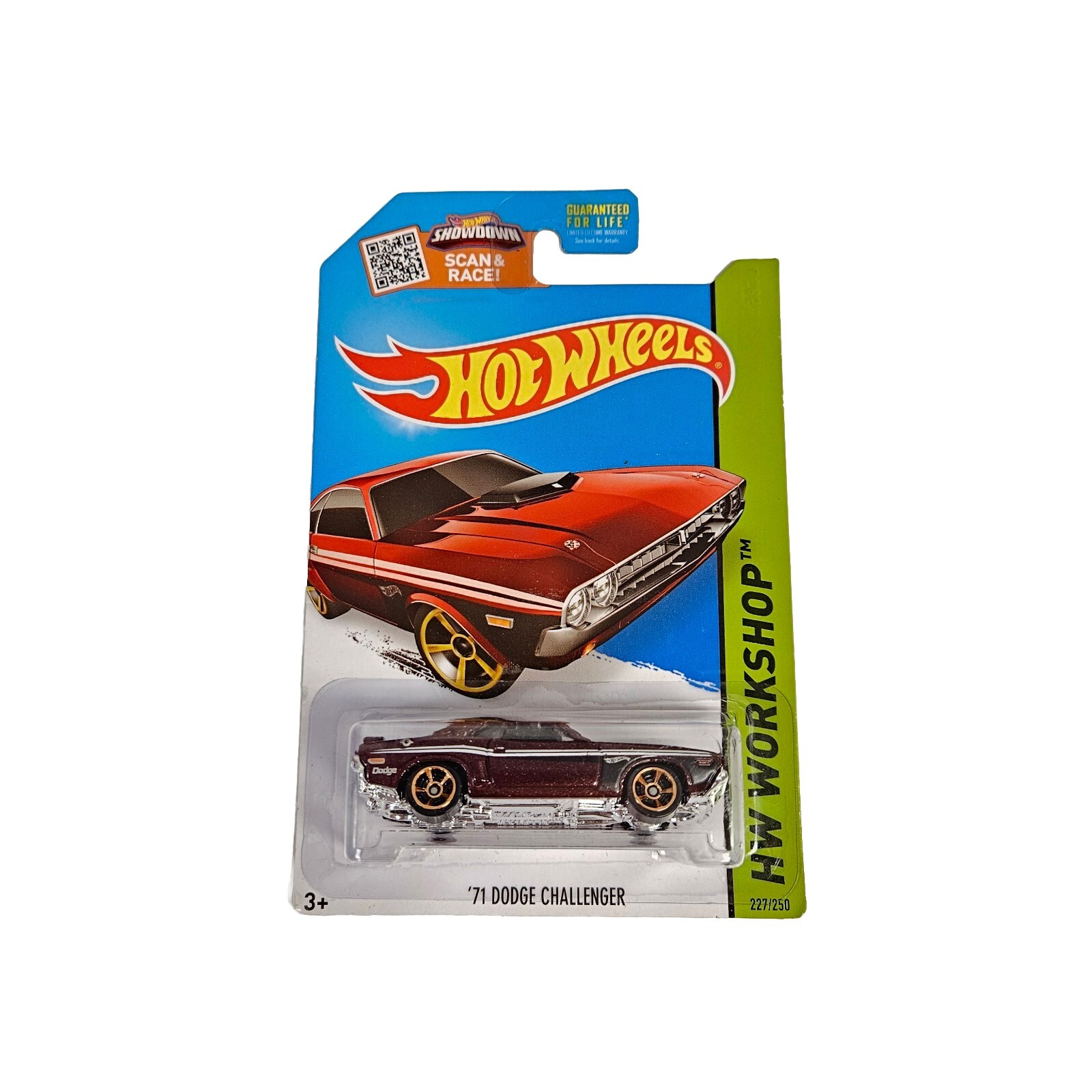 2015 Hot Wheels '71 DODGE CHALLENGER #227 Scan☆Maroon; Copper mc5☆Garage☆ (A8)