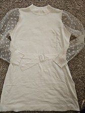 Madison + Hudson Women's White Sweater Dress PL.    C7