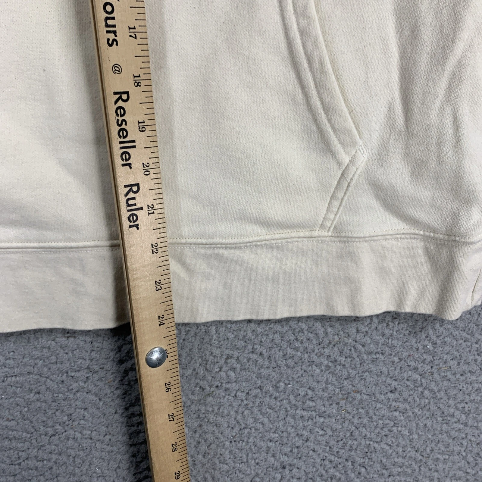 OFF WHITE Felpa con cappuccio donna North Face bianco sporco oro logo metallizzato tasca canguro piccola Y2K