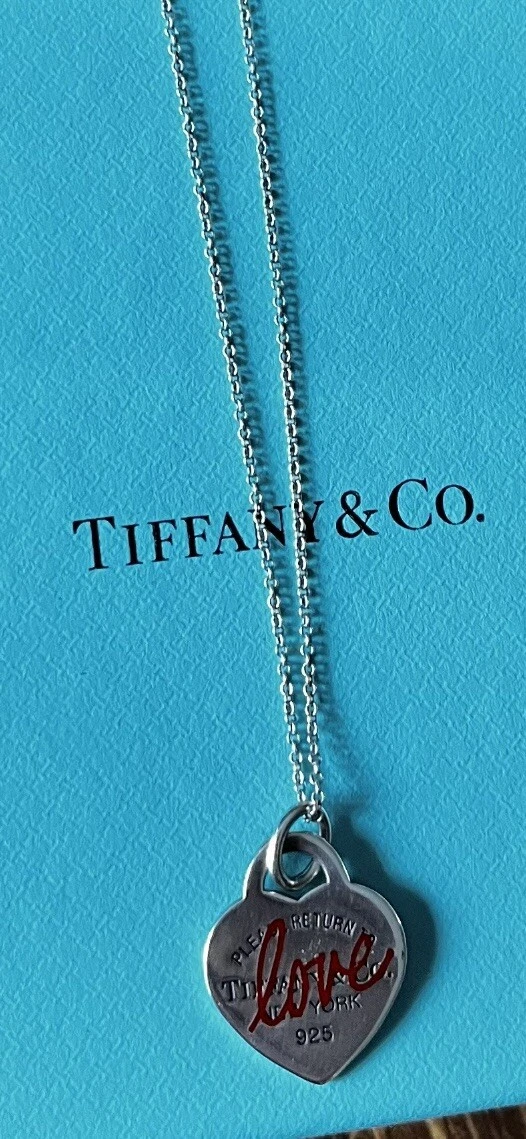 Tiffany heart hotsell necklace red
