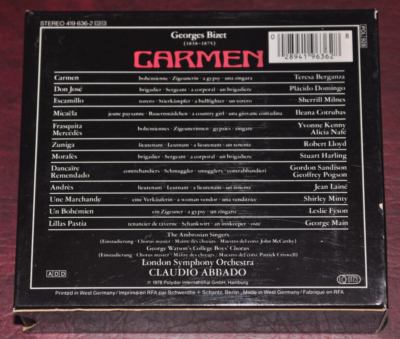 Georges Bizet - Carmen, complete opera, Berganza/Domingo/Abbado DG