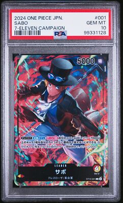 Sabo PSA10 2024 One Piece Japanese Promos 7-Eleven Campaign #001