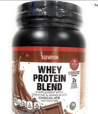 Elevation Whey Protein Blend Supplement Chocolate Flavor Sealed 32oz 907g