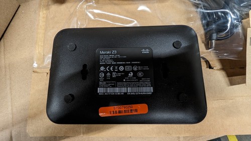 CISCO MERAKI Z3 CLOUD MANAGED TELEWORKER GATEWAY - Z3-HW - Black - Picture 3 of 4