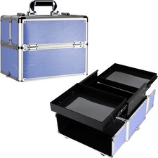 VER Beauty Train Makeup Case Organizer Sliding Trays Cosmetic Storage Lock Keys