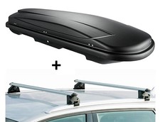 Skibox JUXT400+Alu Relingträger VDPCRV107A für für VW Golf Alltrack 5Türer ab 15