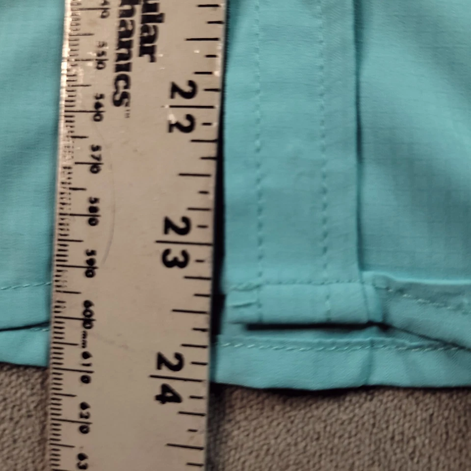 J Khaki Boys Fishing Shirt Size Medium Turquoise Blue Vented Pocket Cool Gear - Image 4 of 4