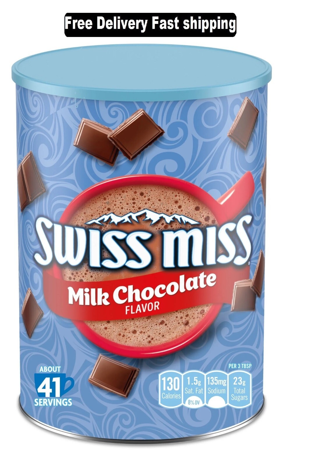 Swiss Miss Milk Chocolate Flavored Hot Cocoa Mix, 45.68 oz. Canister