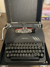 Vintage Smith-Corona Sterling Typewriter w/ Carry Case thumbnail