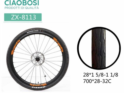 Roues De Vélo Arrière 28X1.5/8 Moyeu Acier 6V Serrage Avec