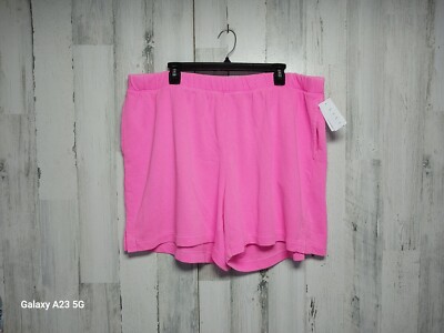 New LIVI Lane Bryant Hot Pink Active Pull-on Shorts size 18/20