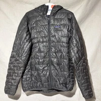 Patagonia Men's Microlight Grey Hoodie Puff Jacket Size Large
