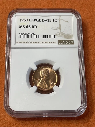 NGC 1960 Large Date Lincoln Memorial Cent Graded MS65 RD
