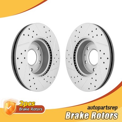 Front Drilled Brake Rotors for 2020-2024 Cadillac CT4 2013-19 ATS Standard Brake