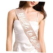 Rose Gold Glitter Bachelorette Party Sash - Bride To Be  Bachelorette Party