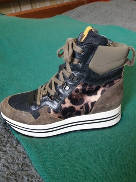 Women Nero Giardini Boots Khaki Leather 36.5
