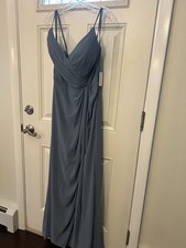 Morilee Chiffon Slate Sleeveless Bridesmaid Dress Regular Size 10 MPN 60060C