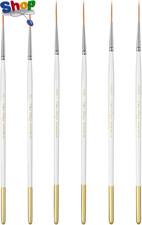 Script Liner Paintbrush, 6 Pcs Highly Flexible Liner Brush Fine Point Paint Brus