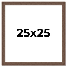 25x25 Frame Brown Barnwood Picture Frame Photo Frame UV Acrylic, Acid Free