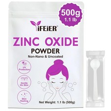 Zinc Oxide Powder  500G 1.1 Lb Non Nano Uncoted Zinc Oxide Powder