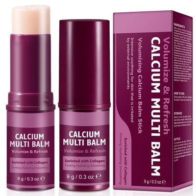 2PCS Calcium Multi Balm Stick, Calcium Volume Multi Balm Stick, Firming,Hydra...