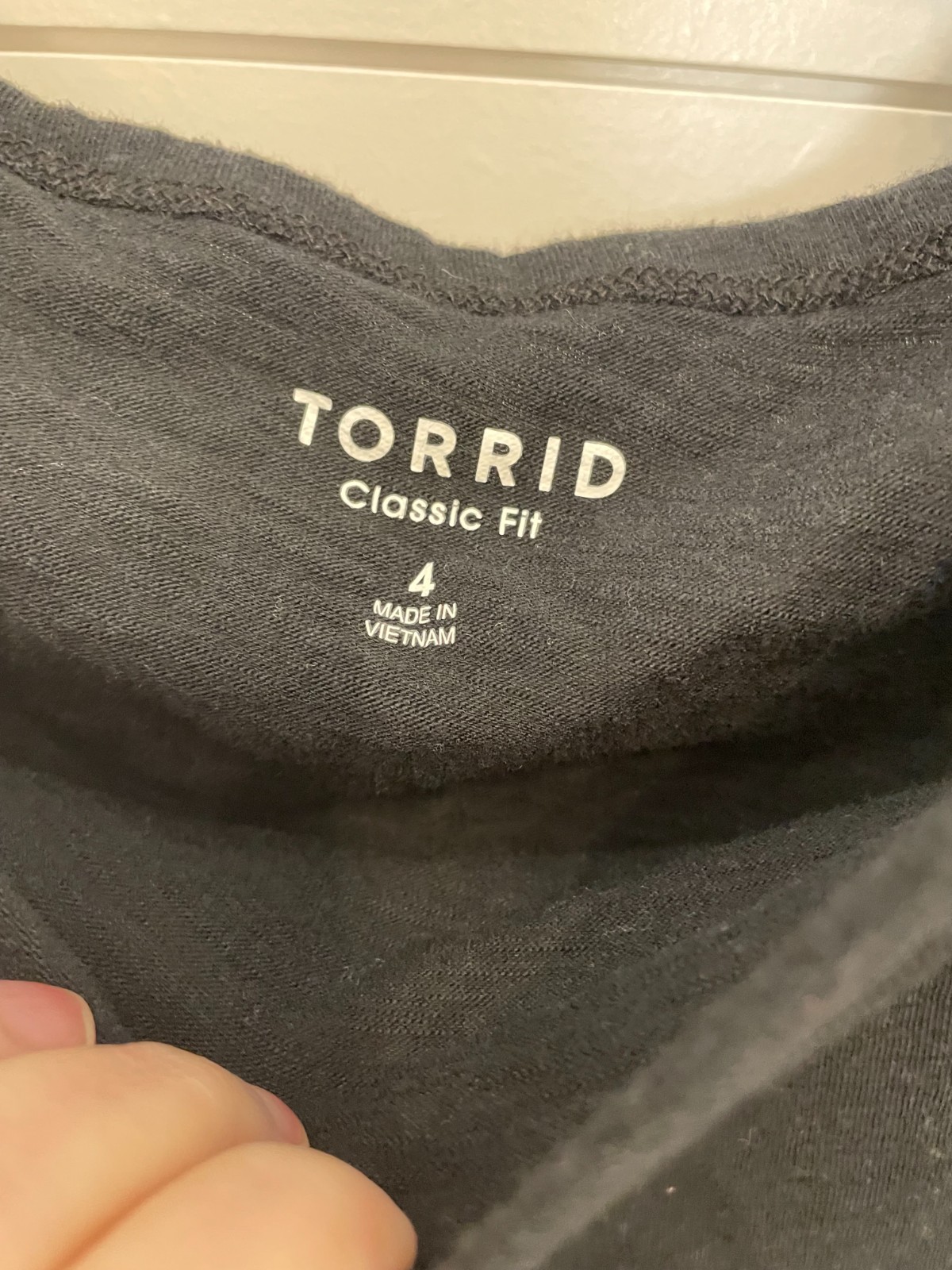 Torrid 4 4XL Plus Black combination basic top wit… - image 2