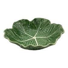 Bordallo Pinheiro Vintage Green Cabbage Leaf 9 Round Vegetable Serving Bowl