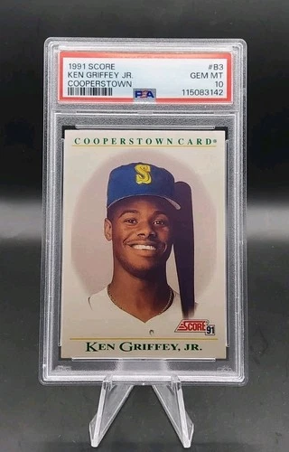 Ken Griffey Jr. 1991 Score Cooperstown #B3 PSA 10 💎 GEM  - Rare Low Population