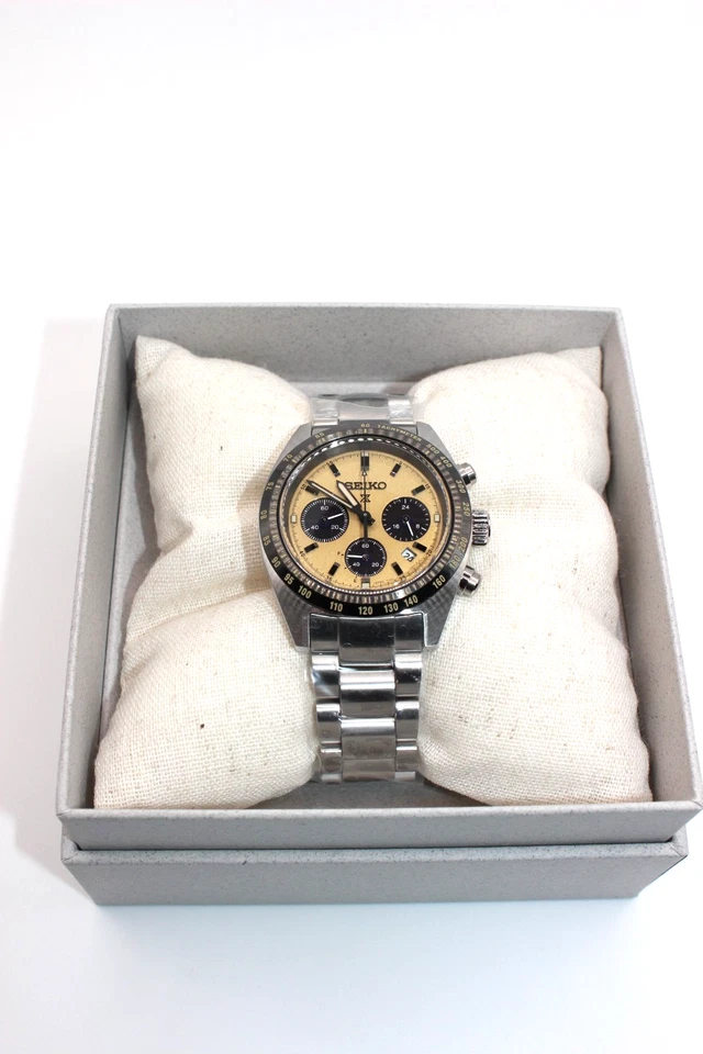 Orologio Uomo SEIKO PROSPEX SPEEDTIMER SBDL089 Marrone Chiaro Solare 10ATM... - Immagine 3 di 4