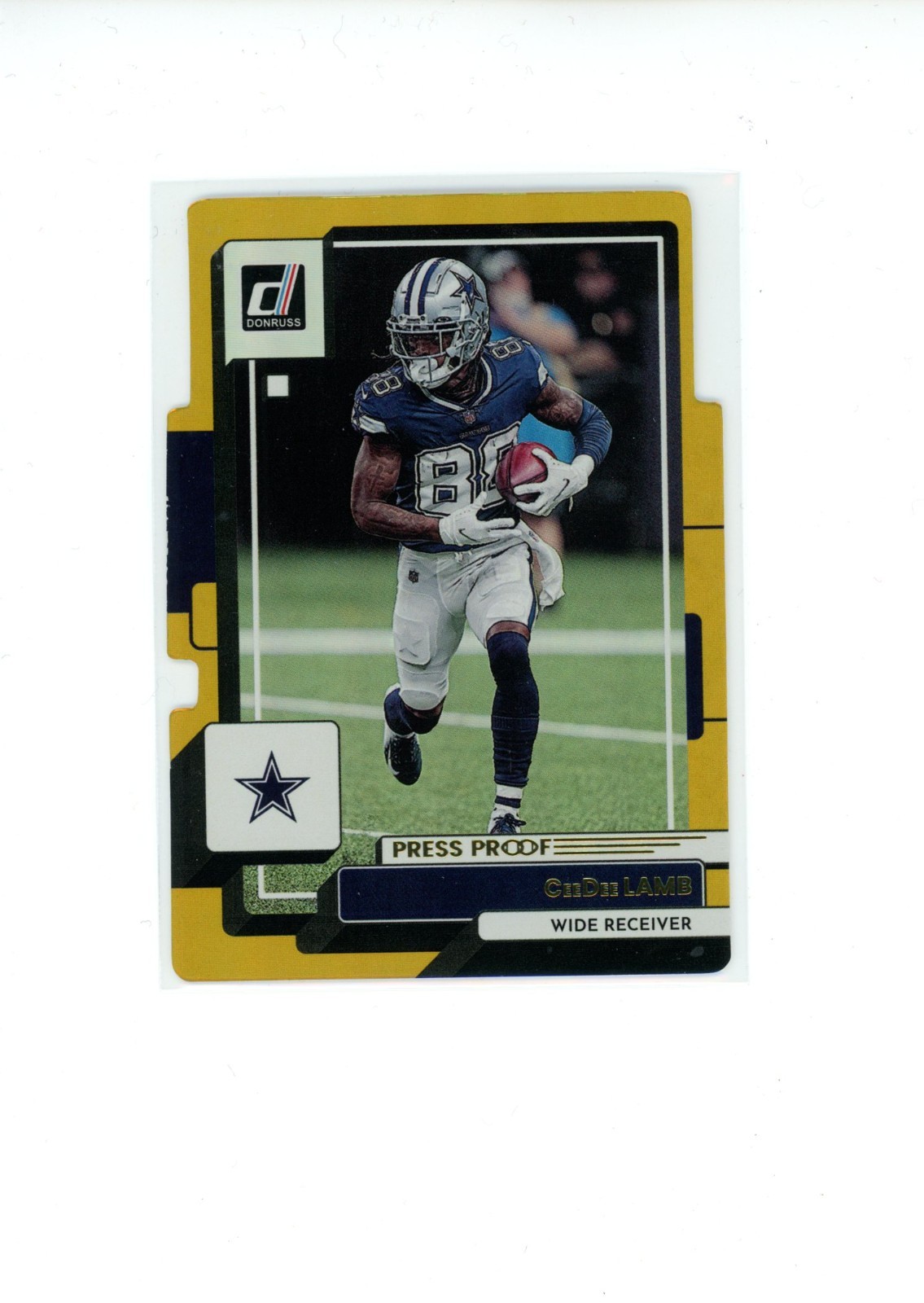 2022 Donruss CeeDee Lamb #150 Gold Press Proof Die-Cut 20/25 READ/PICs
