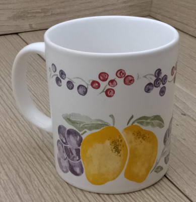 Staffordshire Tasse Englische Früchte Birnen Quitte Johannisbeeren England Vintage