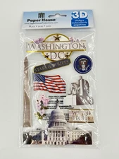 Paper House Stars & Stripes 3D Stickers 9 Pcs Washington DC