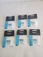 6 Pack Reach Unflavored Waxed Dental Floss 55 YD EACH