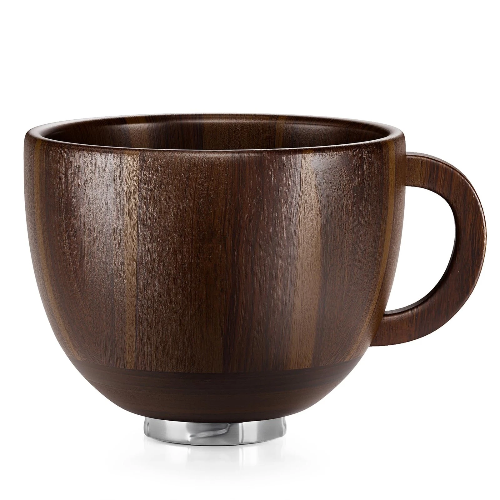 Wooden Bowl with Handle, Kitchen Space Aid Acacia Wood Mixing Bowls Holder fo...