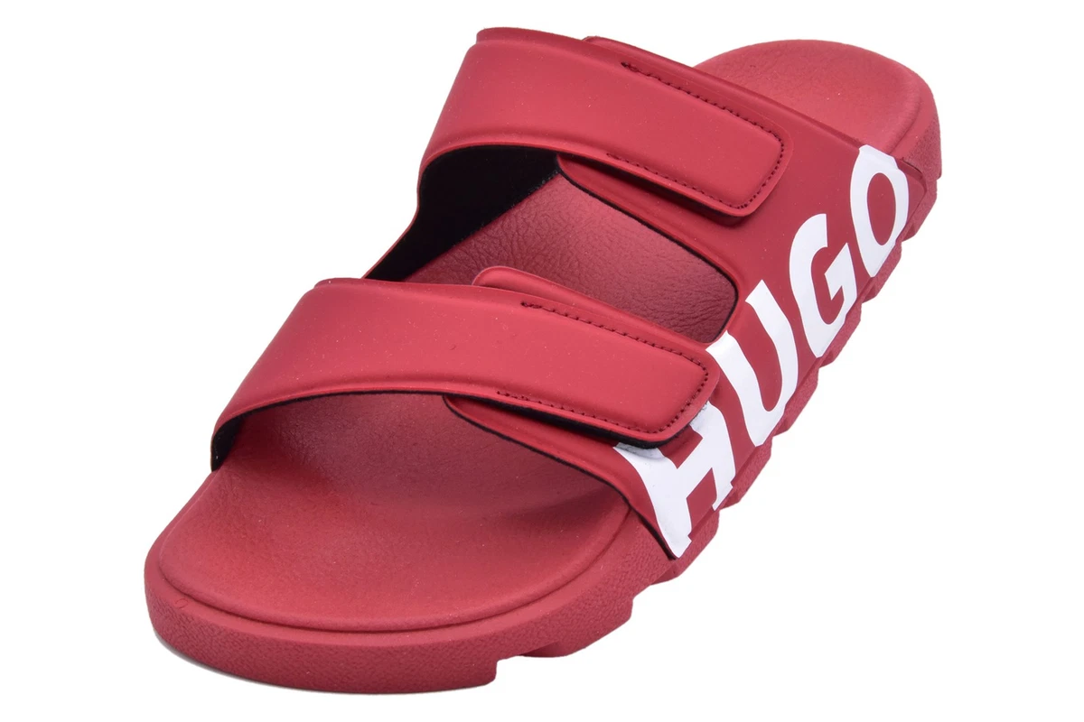 Hugo BOSS Red Slide Sandals size 11 BOSS Hugo Boss Match Slide Red Logo Sandals SKU: 9551972  main image 2