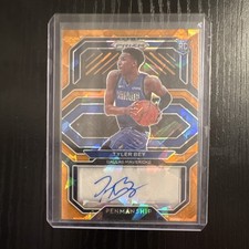 Panini 2020-21 Prizm Tyler Bey Rookie Penmanship Orange Ice Autograph
